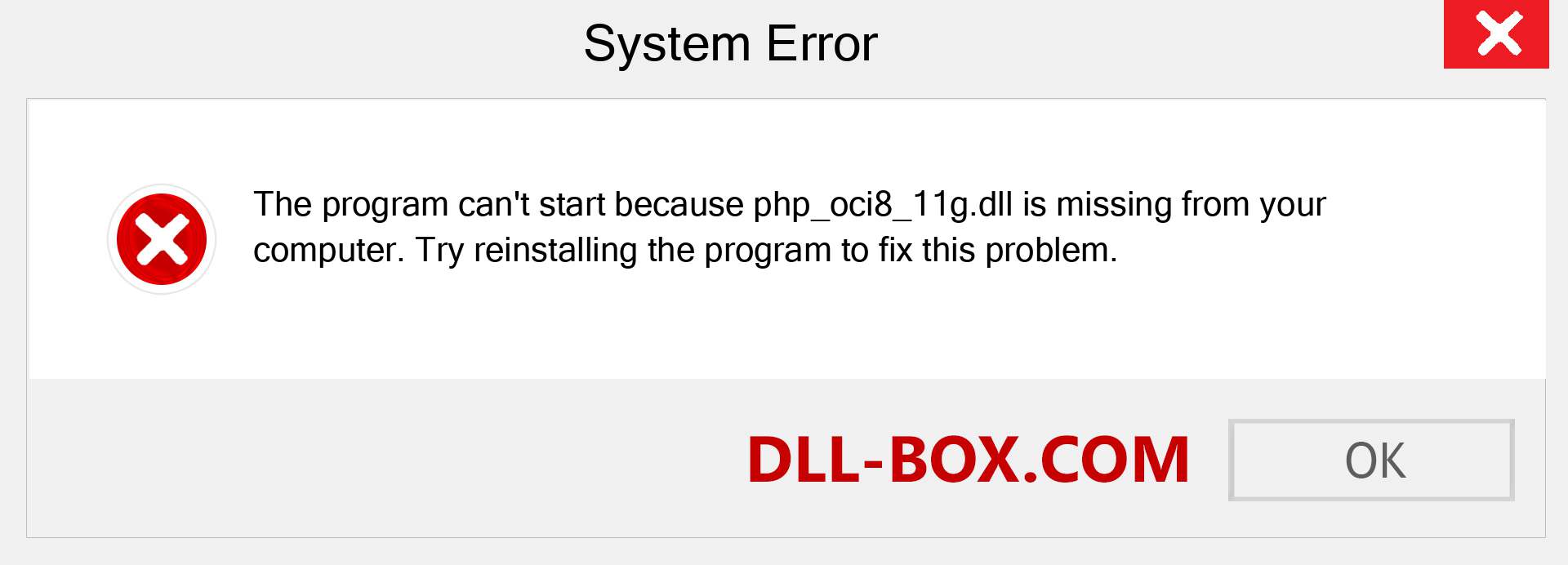  php_oci8_11g.dll file is missing?. Download for Windows 7, 8, 10 - Fix  php_oci8_11g dll Missing Error on Windows, photos, images