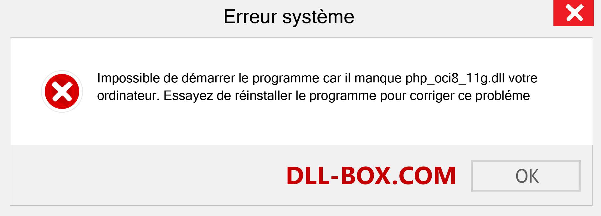 Le fichier php_oci8_11g.dll est manquant ?. Télécharger pour Windows 7, 8, 10 - Correction de l'erreur manquante php_oci8_11g dll sur Windows, photos, images